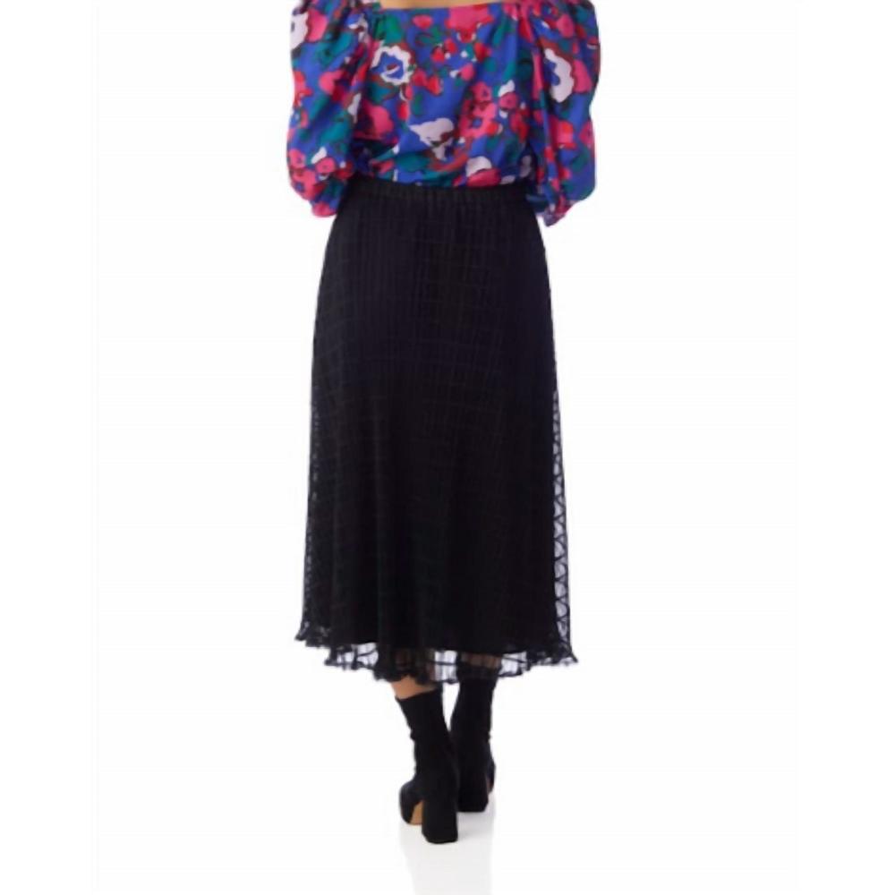 NEW CROSBY BY MOLLIE BURCH daisy skirt in black tulle check - Picture 3 of 3